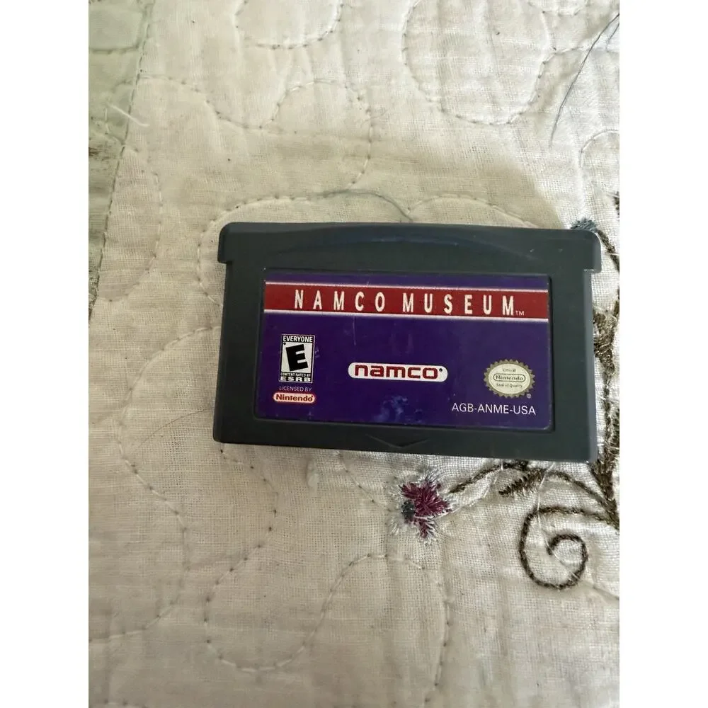 Nintendo Game Boy Advance AGB-001 Clear Handheld System w Namco Museum
